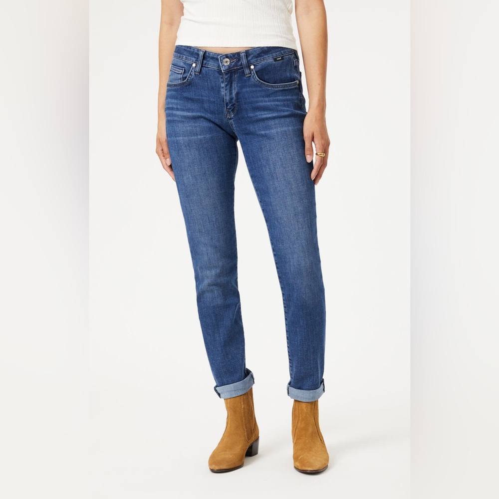Mavi Emma Petite Slim Boyfriend Jeans | Size 28 | Medium Wash